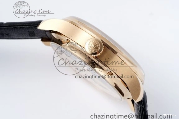 MIROTIME 1222 Portugieser Perpetual Calendar RG 5033 APSF 1:1 Best Edition White Dial on Black Leather Strap A52610 Clone TechFriendly 7043